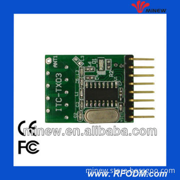 unique learning code ask transmitter module with PCB antenna